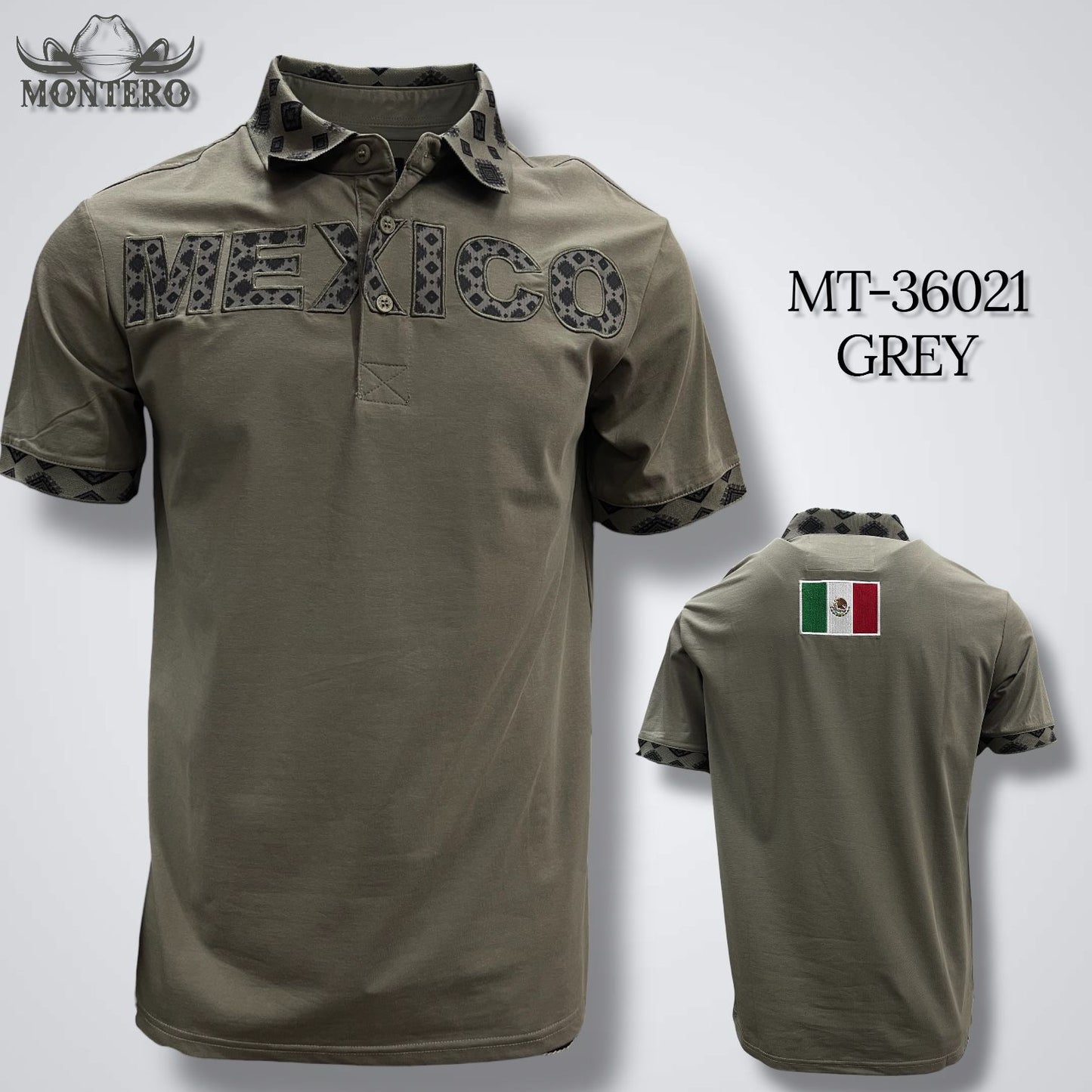 Mexico Polo shirt-Grey