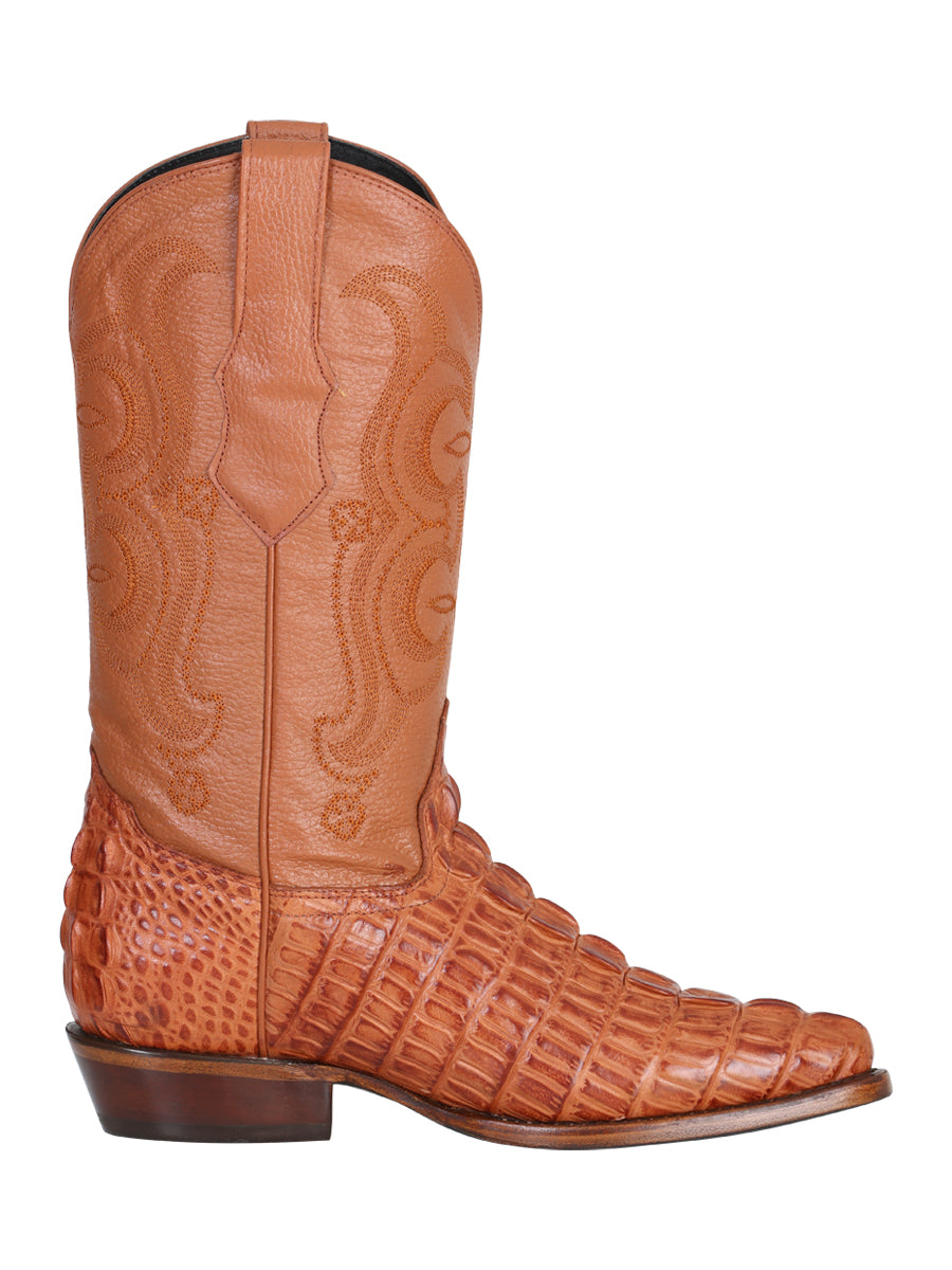 El Señor de los Cielos Men’s Western Boot - Caiman  - Cognac 40841