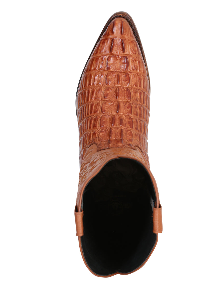El Señor de los Cielos Men’s Western Boot - Caiman  - Cognac 40841