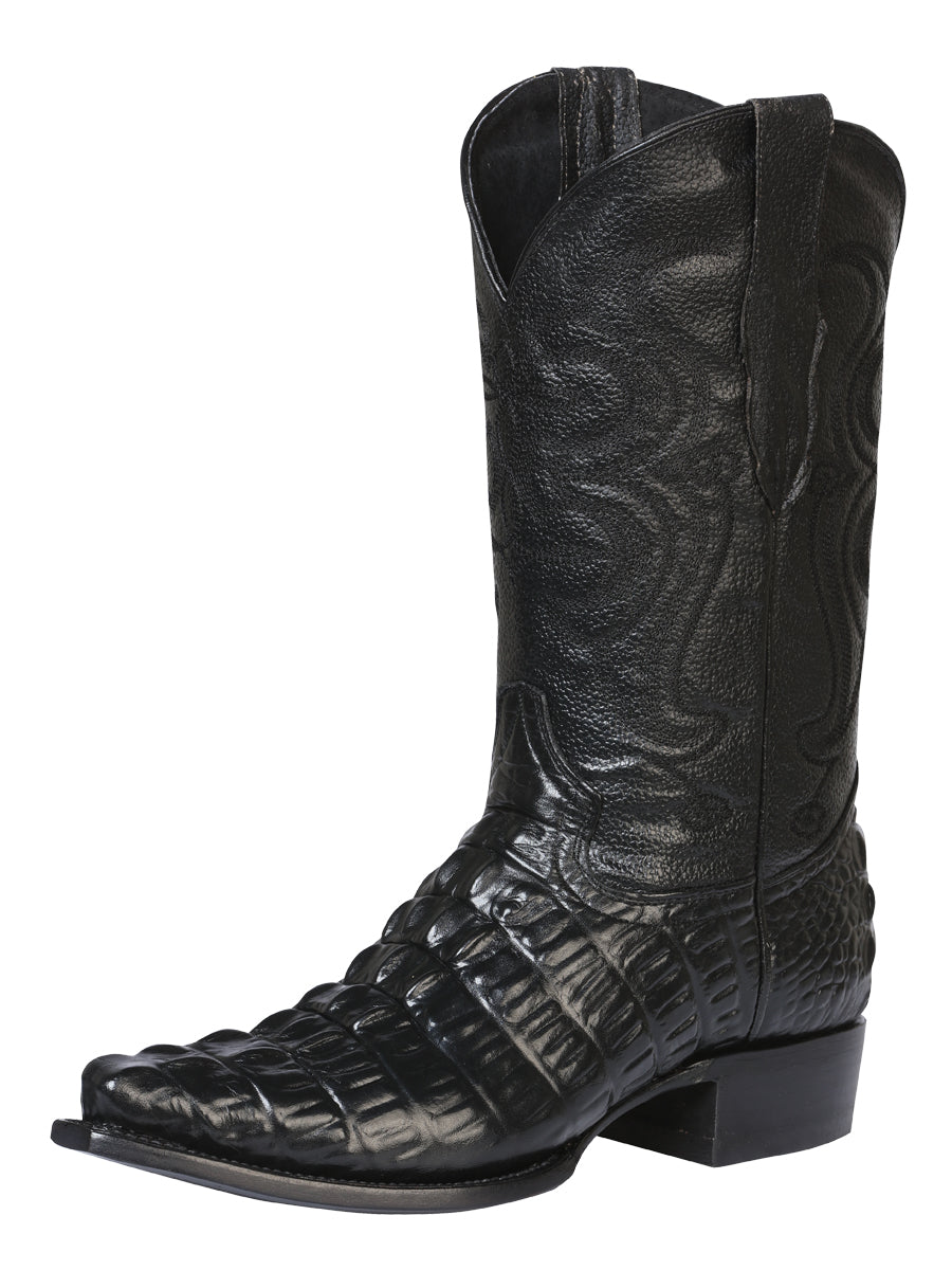 El Senor de los Cielos Men’s Western Boot - Caiman  - Black 40854