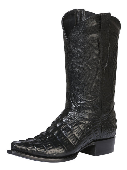 El Senor de los Cielos Men’s Western Boot - Caiman  - Black 40854