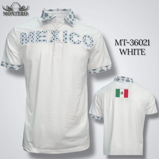 Mexico Polo shirt-White