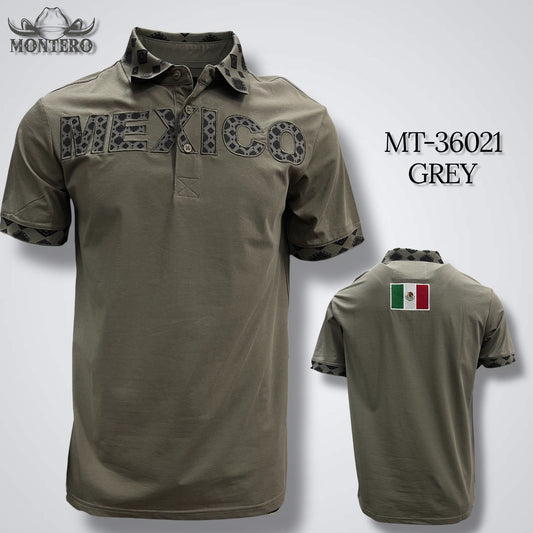 Mexico Polo shirt-Grey